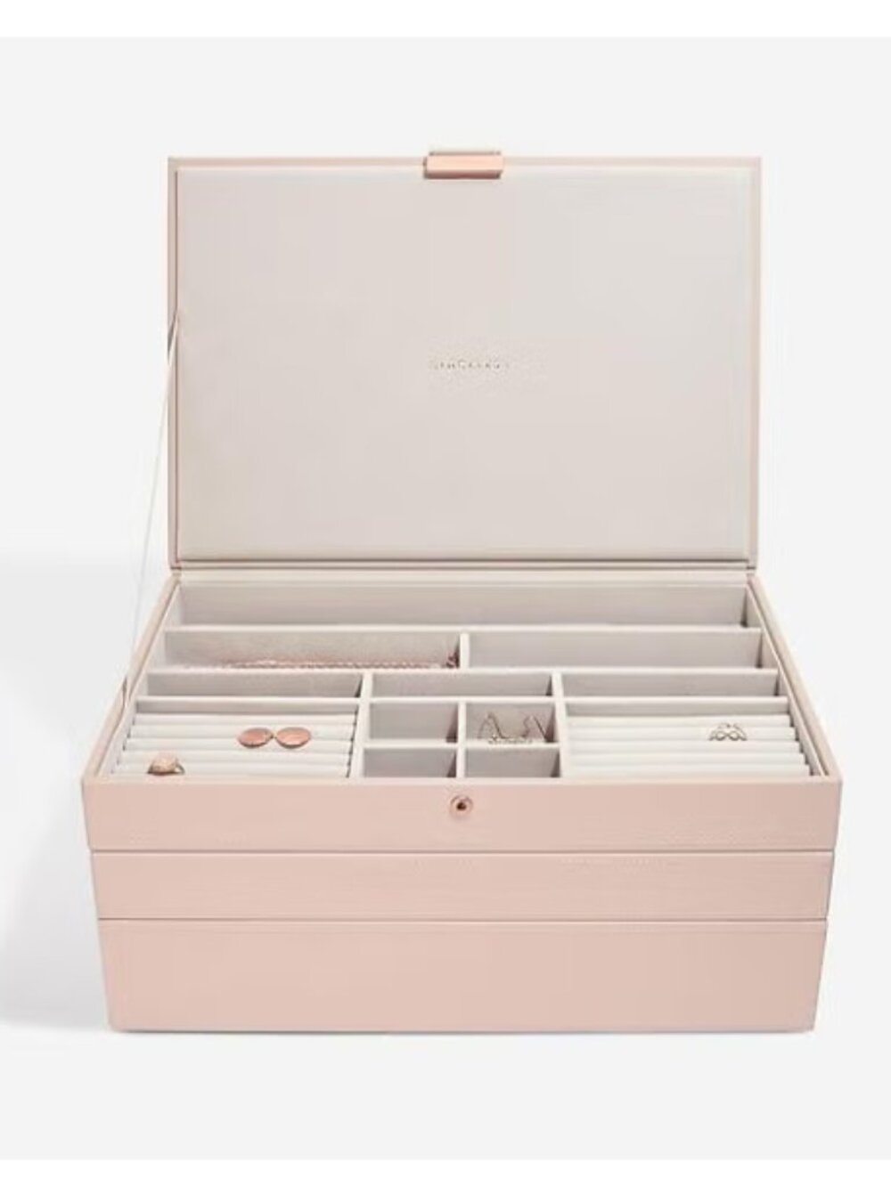 NWT Stackers Supersize Jewelry Box - Blush Set of 3